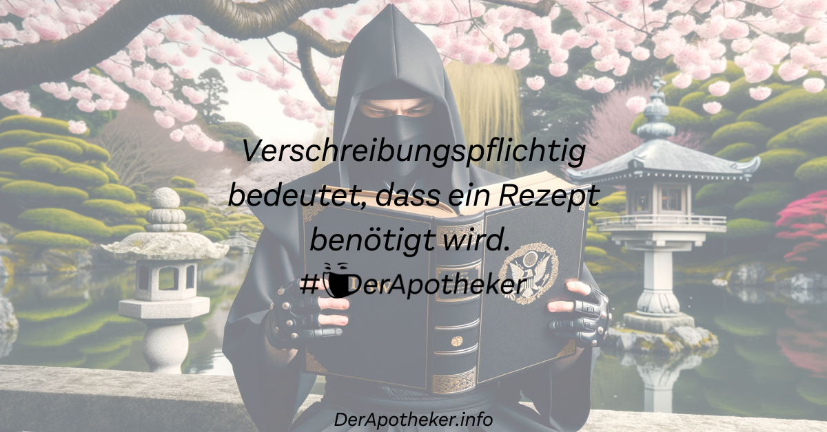 Verschreibungspflichtig bedeutet, dass ein Rezept benötigt wird.